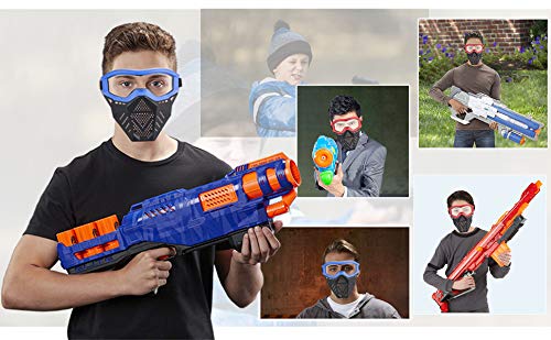 YSCare 2Pack Tactical Mask Compatible with Nerf  Rival,Apollo,Zeus,Khaos,Atlas,Artemis Blasters Rival Mask, Full Mask  Protect Eyes for Kids CS Airsoft